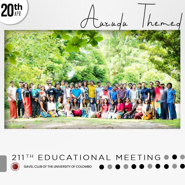 Themed Meetings Gavel Club University of Colombo